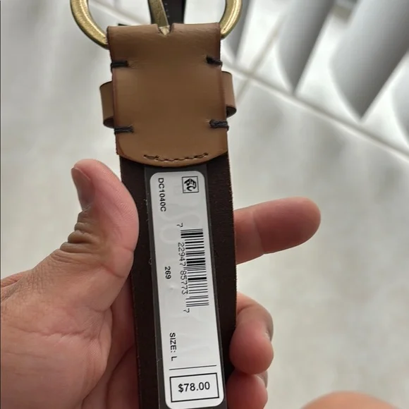 Frye Tan Leather Belt Classic Design - Picture 4 of 4